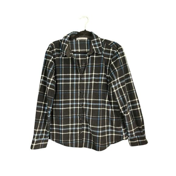 Lee Other - Lee Riders Flannel Shirt Black Plaid Grunge Unisex Men Size L Hipster Camp Soft